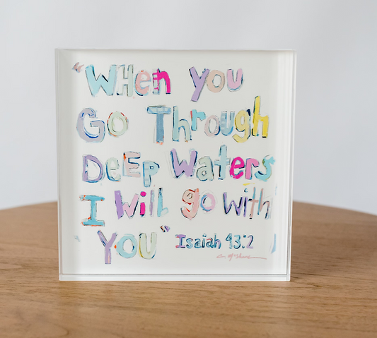 "Isaiah 43:2 Pink" acrylic blocks WHOLESALE