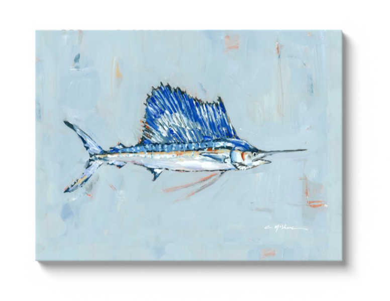 Sailfish on canvas