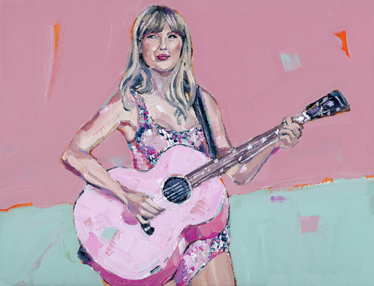 "Taylor Swift & Pink Guitar" on paper