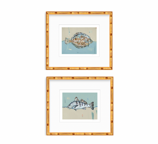 "Flounder & Black Drum" set of 2