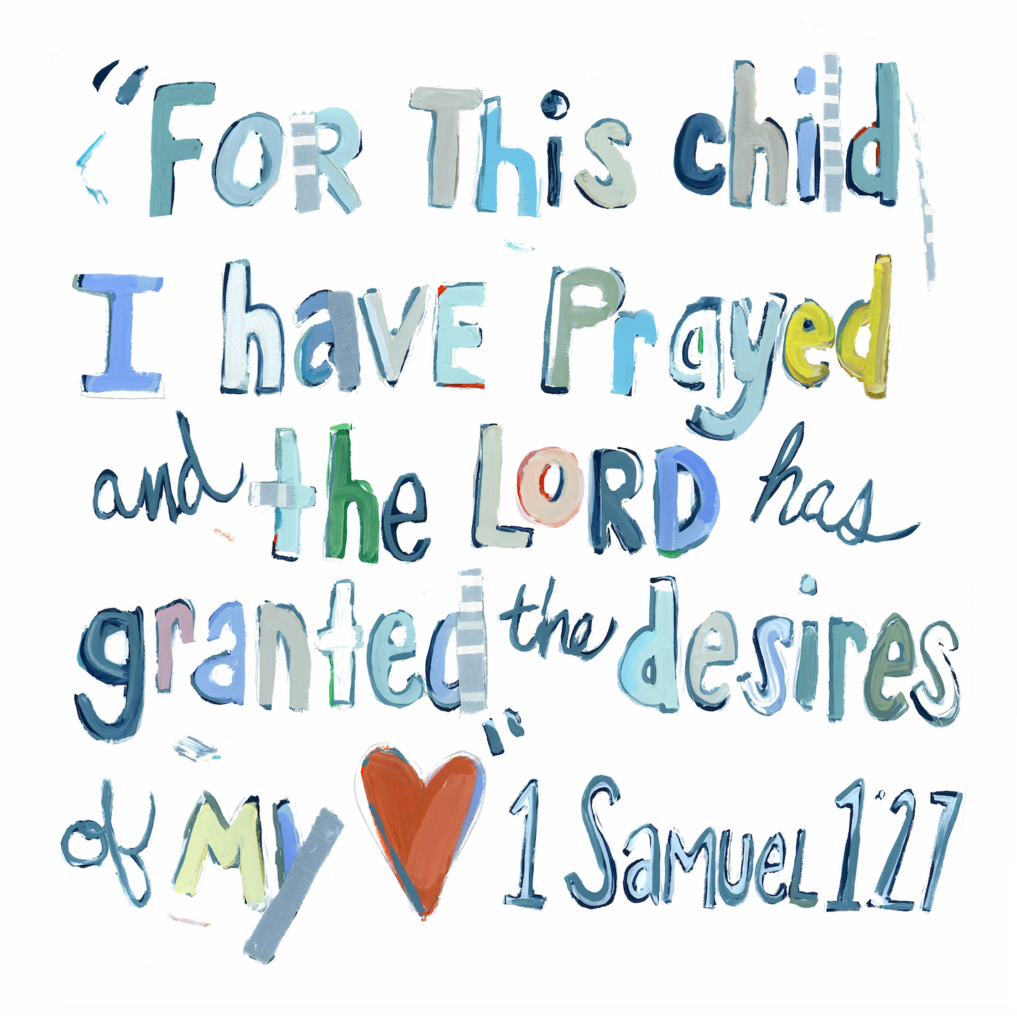 1st Samuel 1:27 on paper