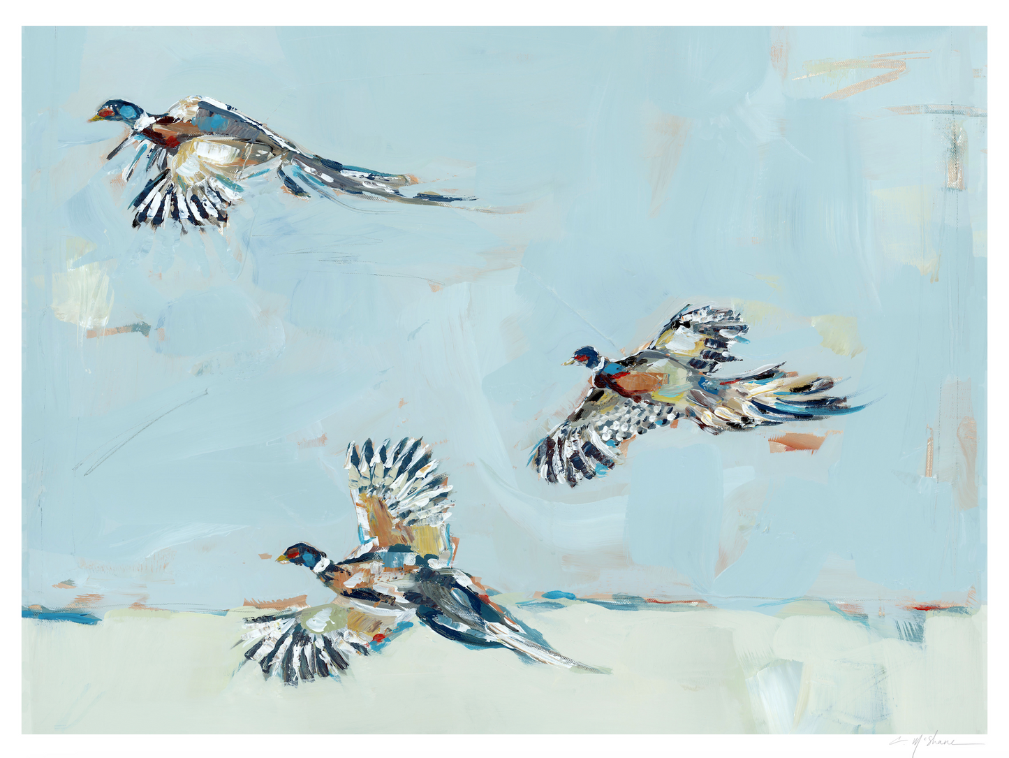 "Pheasantly Surpised" on paper