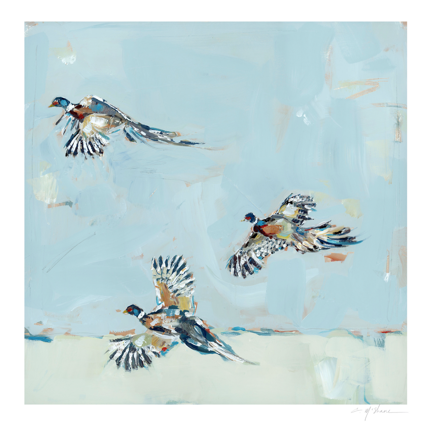 "Pheasantly Surpised" on paper