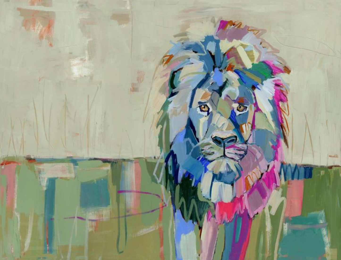 "The Noble Lion" on paper