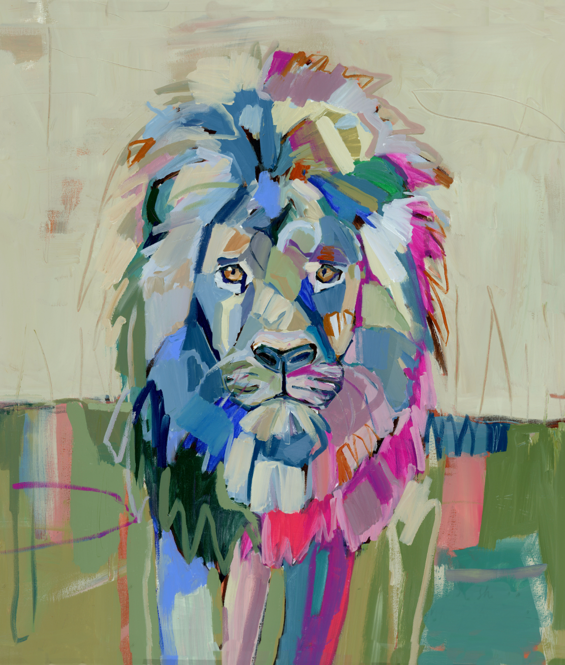 "The Noble Lion" on paper