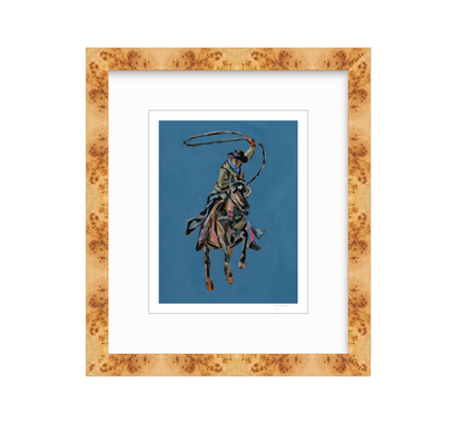 Rodeo Roper fine art print featuring original Western cowboy artwork by Chelsea McShane.