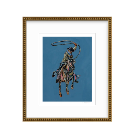 Rodeo Roper fine art print featuring original Western cowboy artwork by Chelsea McShane.