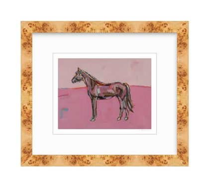 Pink Horse fine art print featuring original colorful horse artwork by Chelsea McShane.