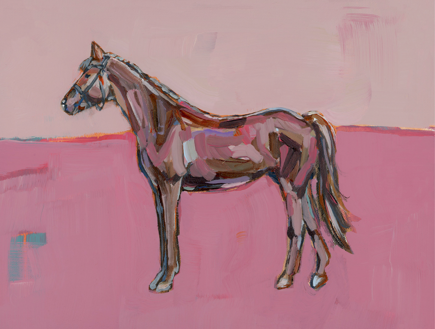 "Rose in the Dust" horse on paper
