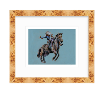 Rodeo Cowboy fine art print featuring original Western cowboy artwork by Chelsea McShane.
