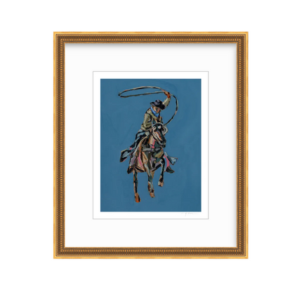 Rodeo Roper fine art print featuring original Western cowboy artwork by Chelsea McShane.