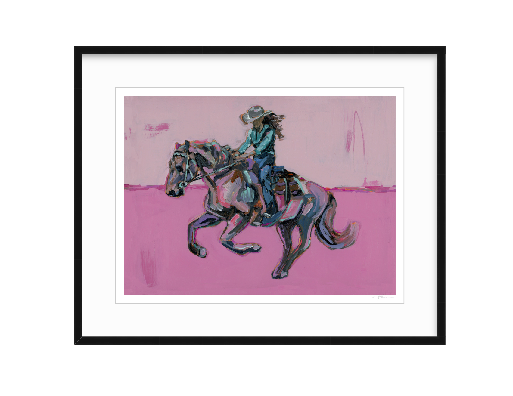 Cowgirl Soul fine art print featuring original cowgirl on horseback artwork by Chelsea McShane.