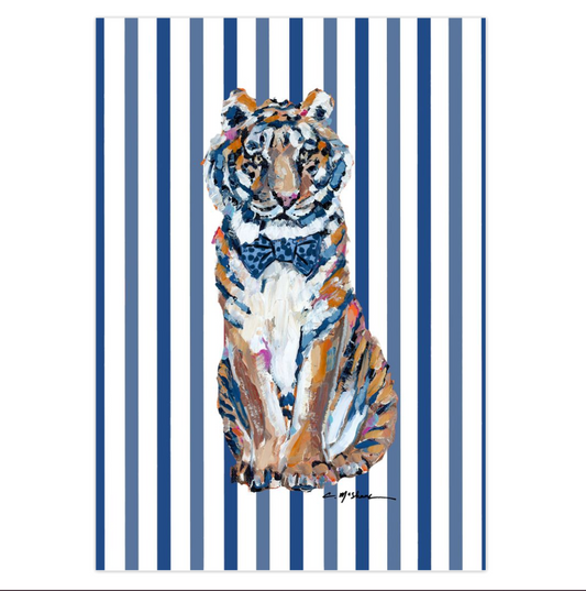 "Tiger Blues" framable card