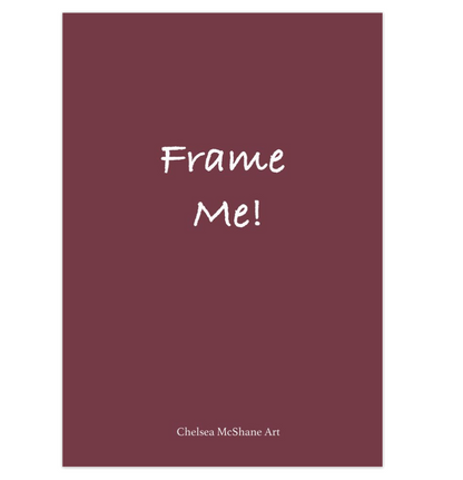 "Bulldog Maroon" framable card