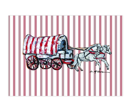 "Striped Wagon" framable card