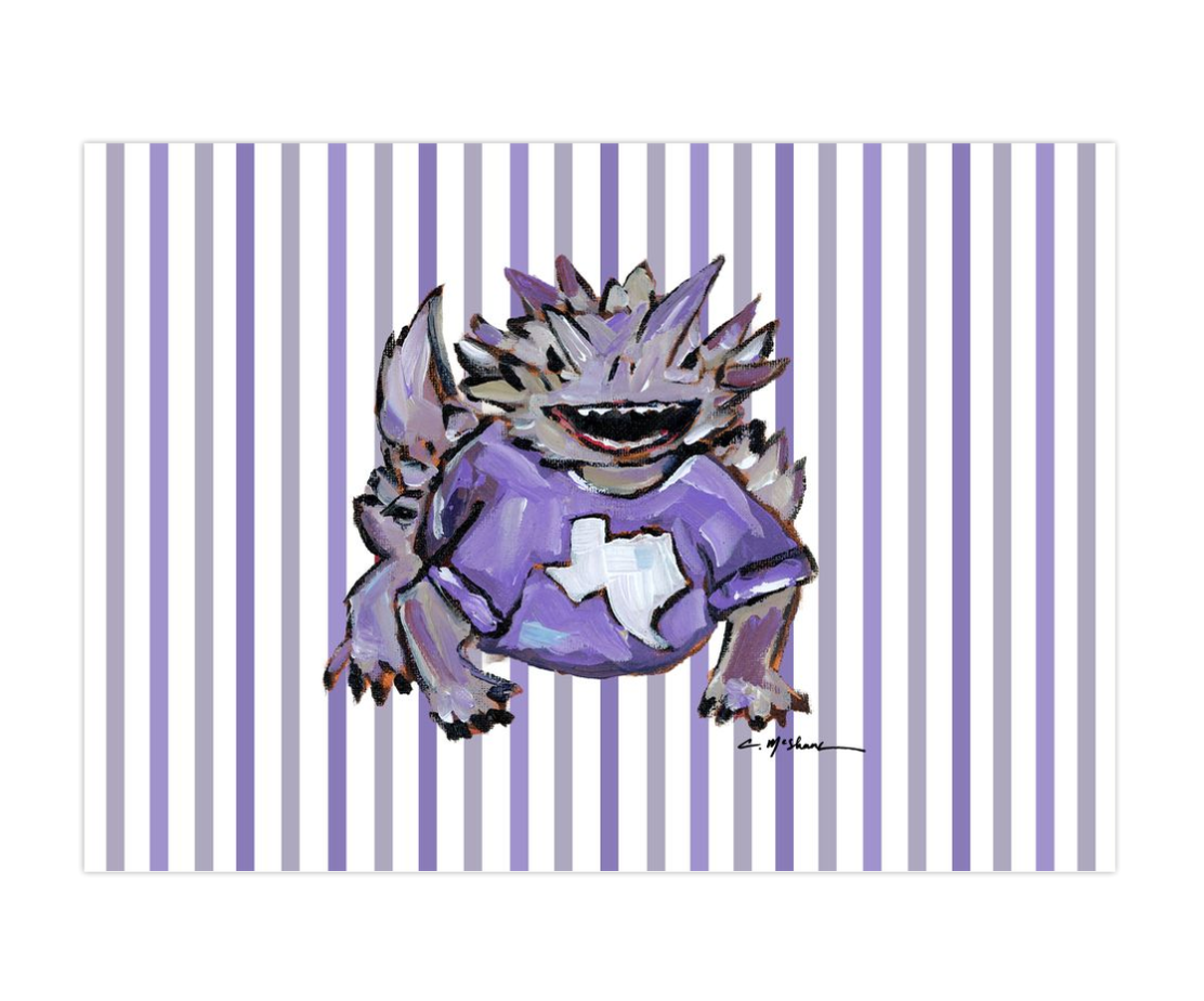 "Horned Frog" framable card