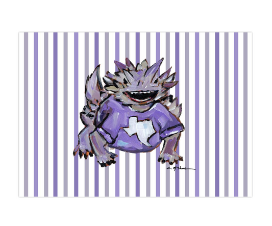 "Horned Frog" framable card
