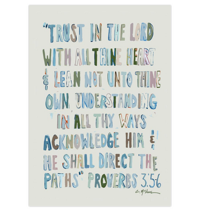 "Trust Him" framable card