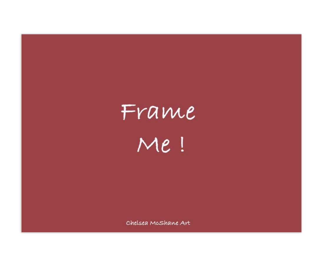 "Bulldog Red" framable card