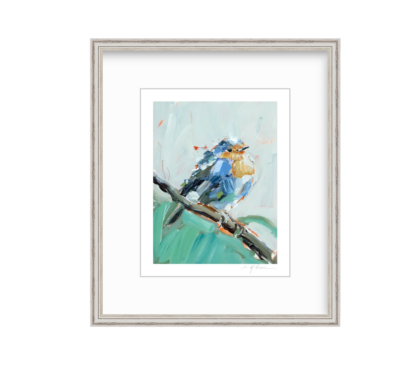 "Bluebird of Happiness" on paper