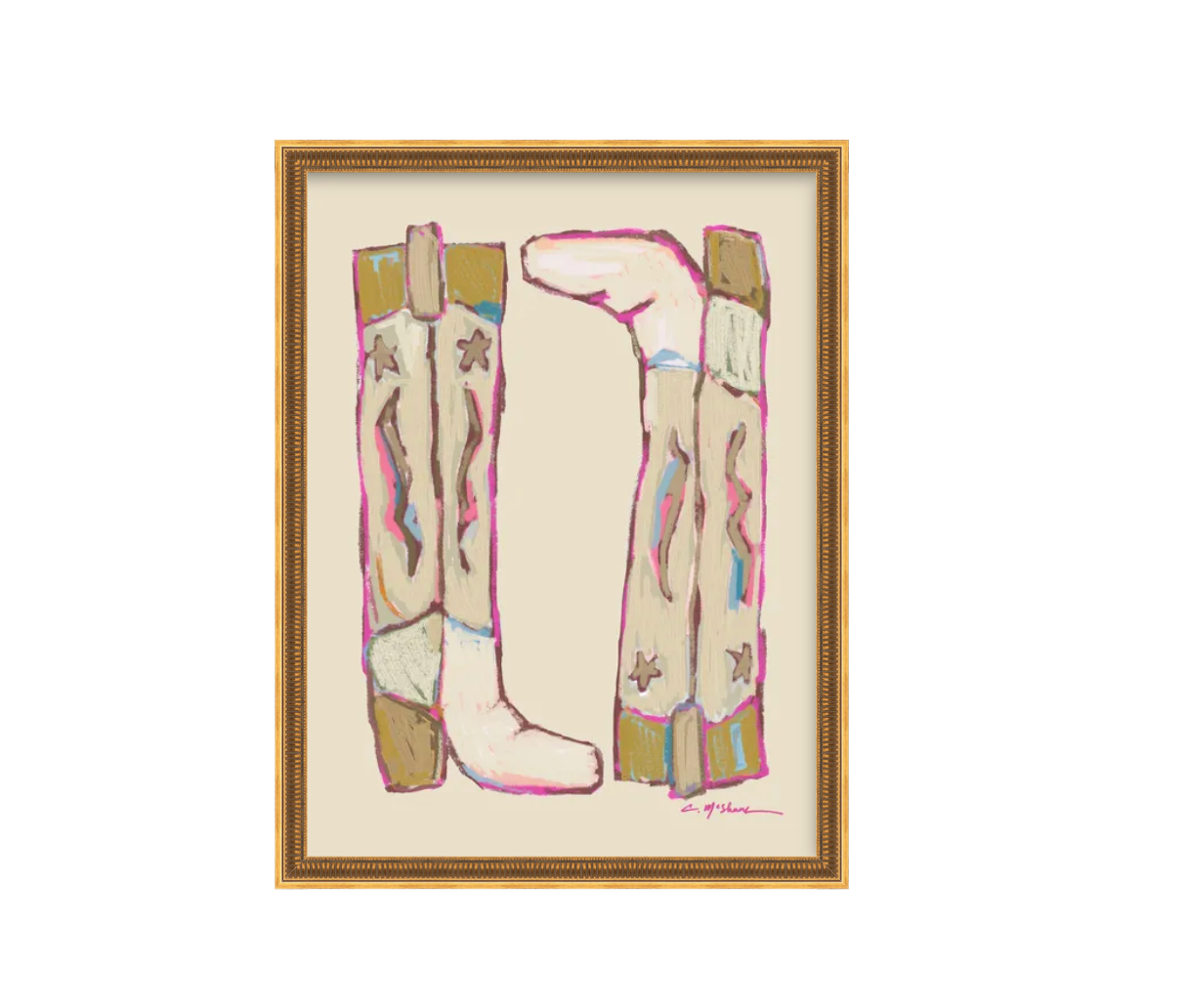 "Cowgirl Up" on paper
