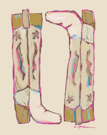 "Cowgirl Up" on paper