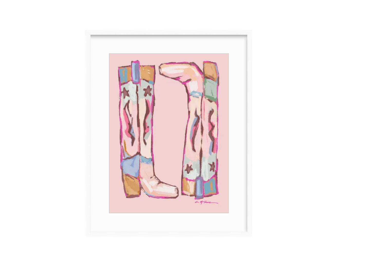 "Cowgirl Up" on paper