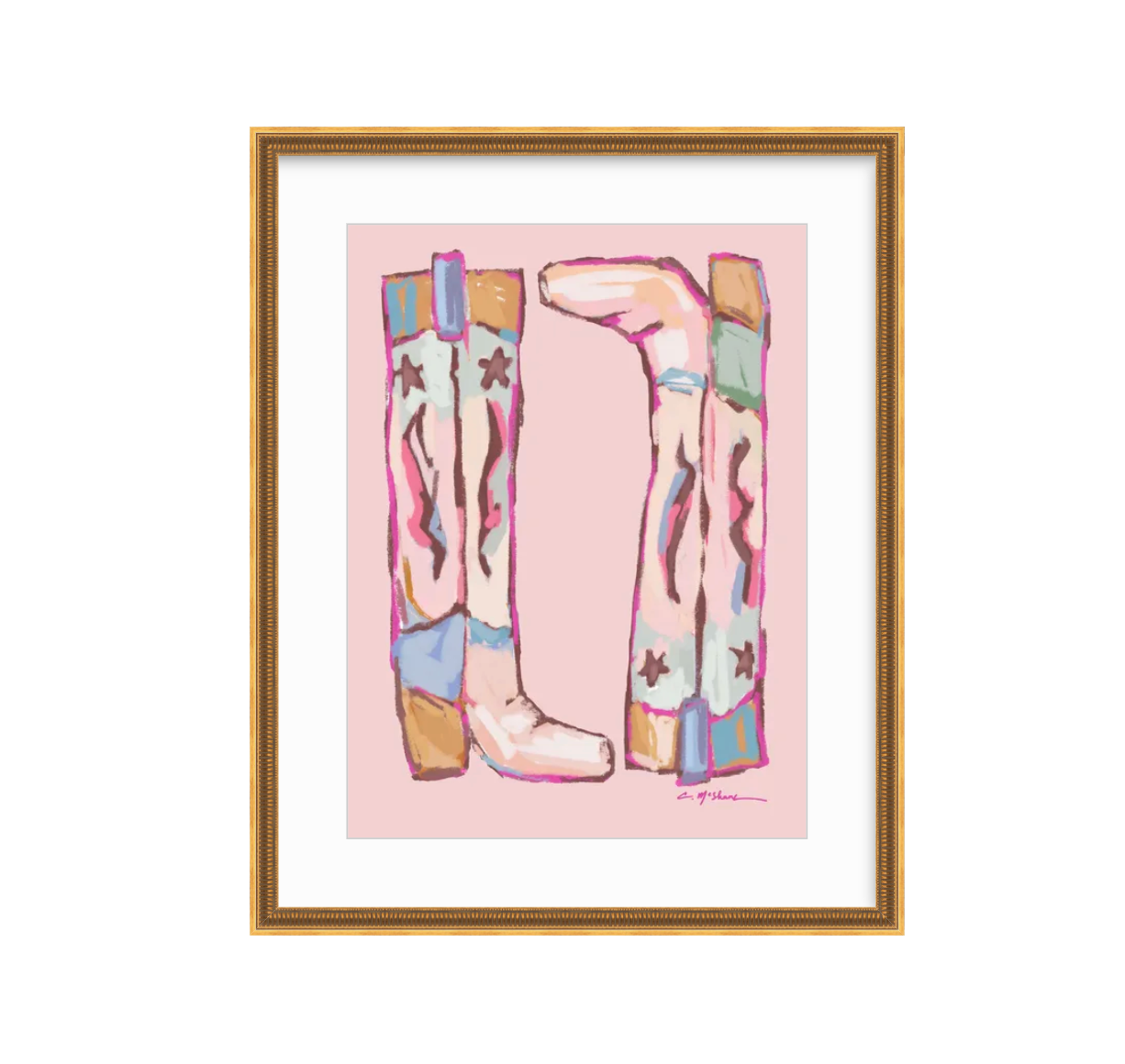 "Cowgirl Up" on paper