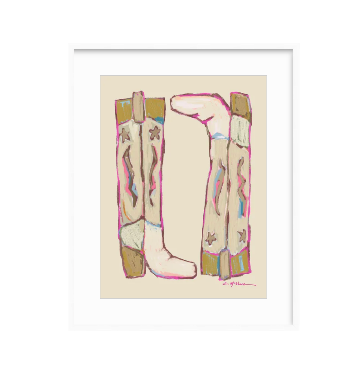 "Cowgirl Up" on paper