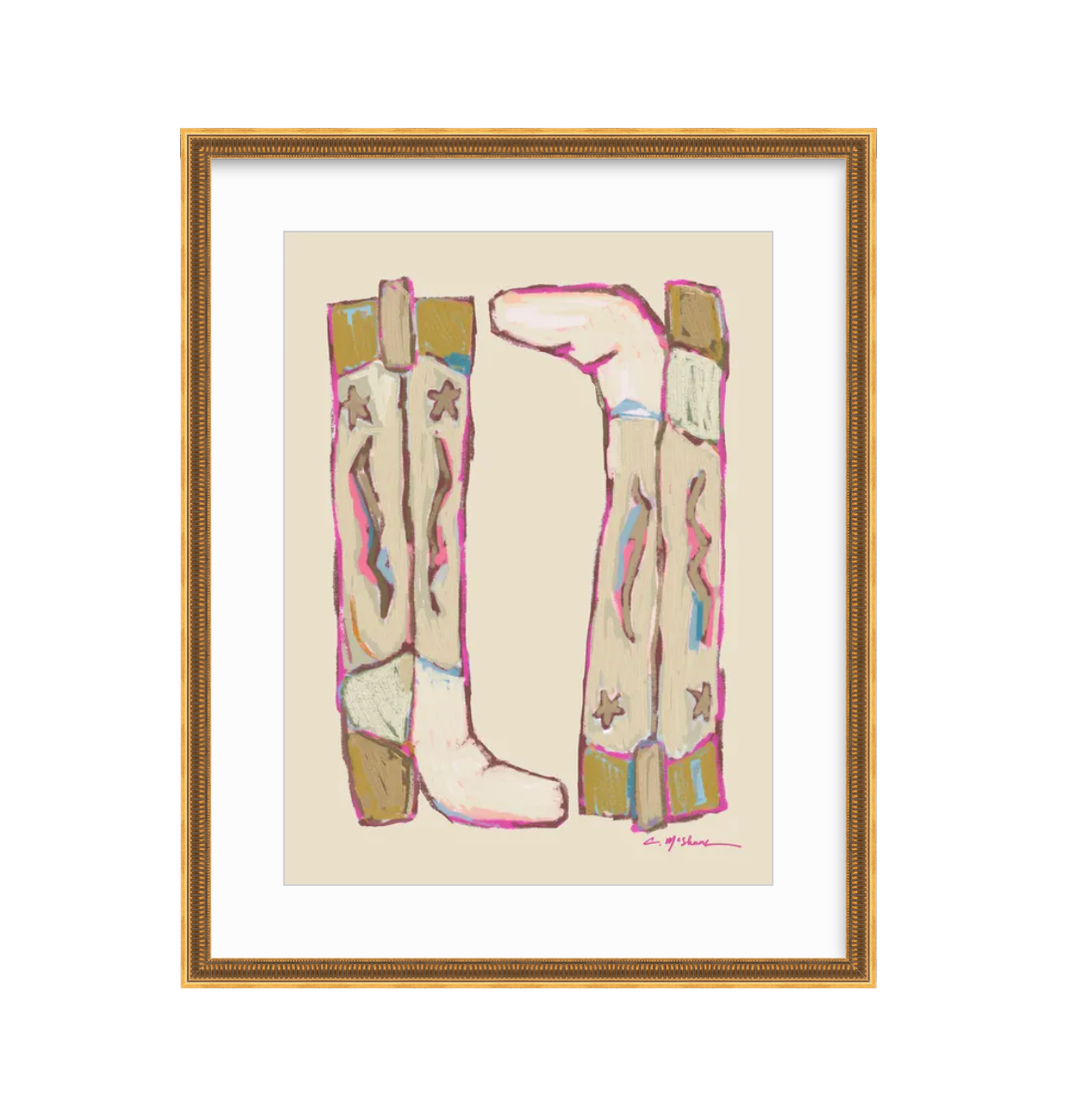 "Cowgirl Up" on paper