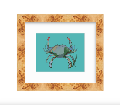 Blue Crab fine art print featuring original coastal artwork by Chelsea McShane.