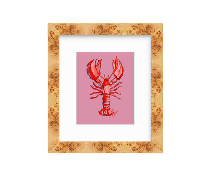 Lobster fine art print featuring original coastal artwork by Chelsea McShane.