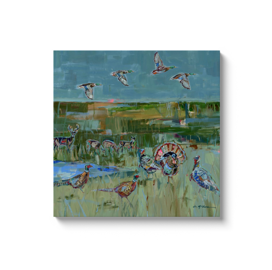 "Hunting Season" Deer, Ducks, Pheasants & Turkey on canvas