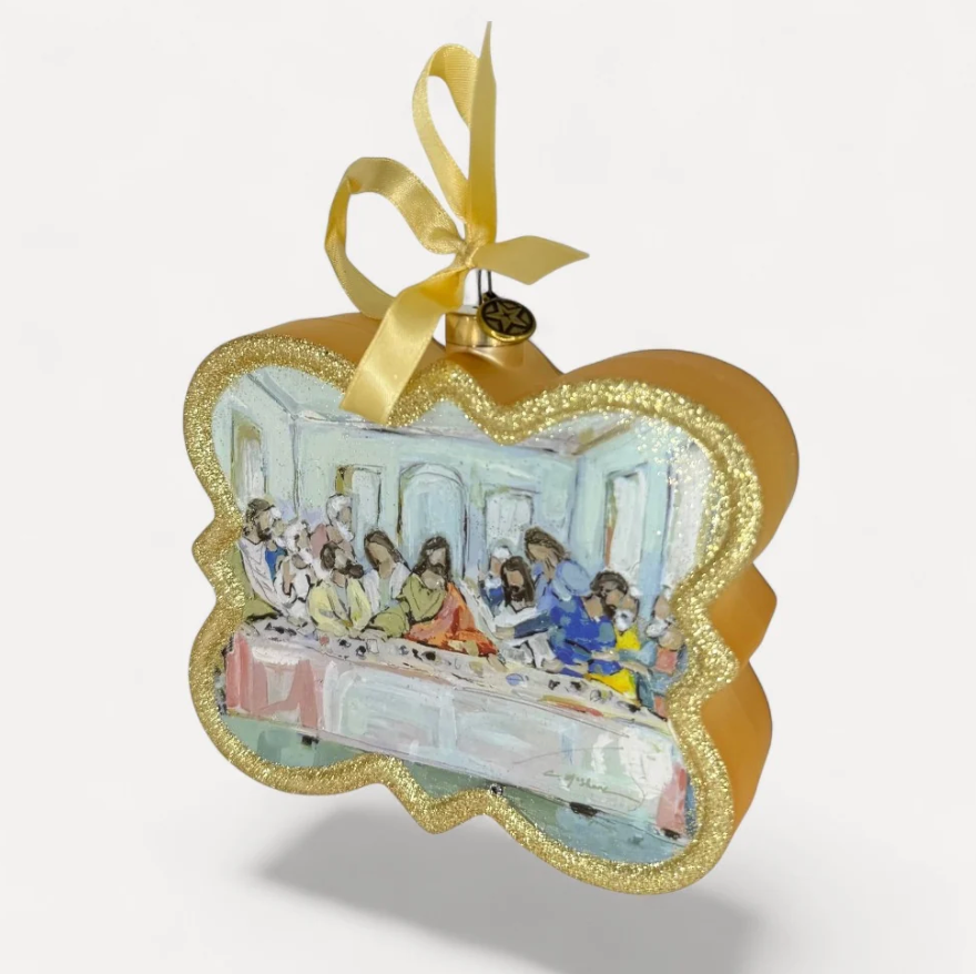 Last Supper Christmas Blown Glass Ornament