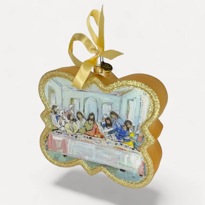 Last Supper Christmas Blown Glass Ornament