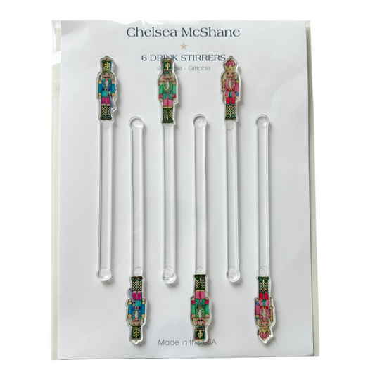 Nutcracker Christmas Drink Stirrers