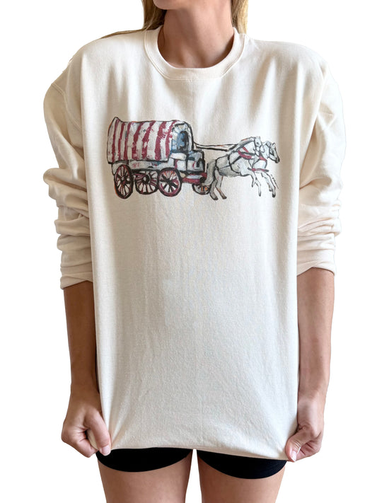 "Striped Wagon" Sweatie