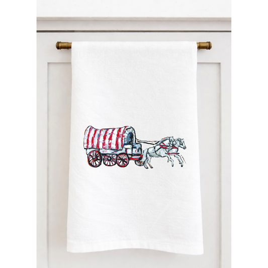 "Striped Wagon" Tea Towel