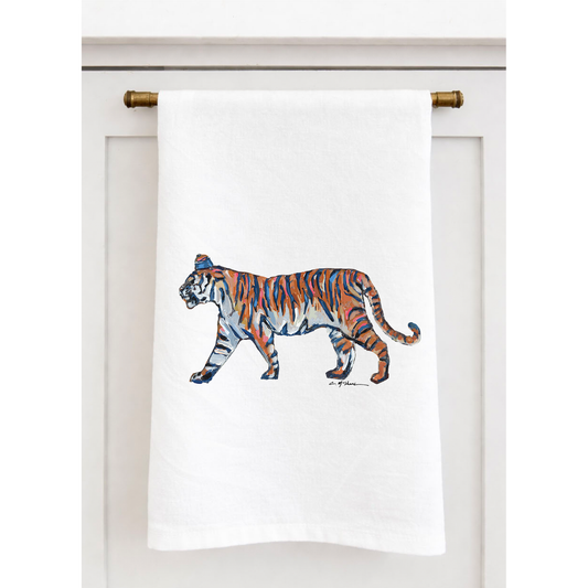 "Tiger Blues Standing" Tea Towel