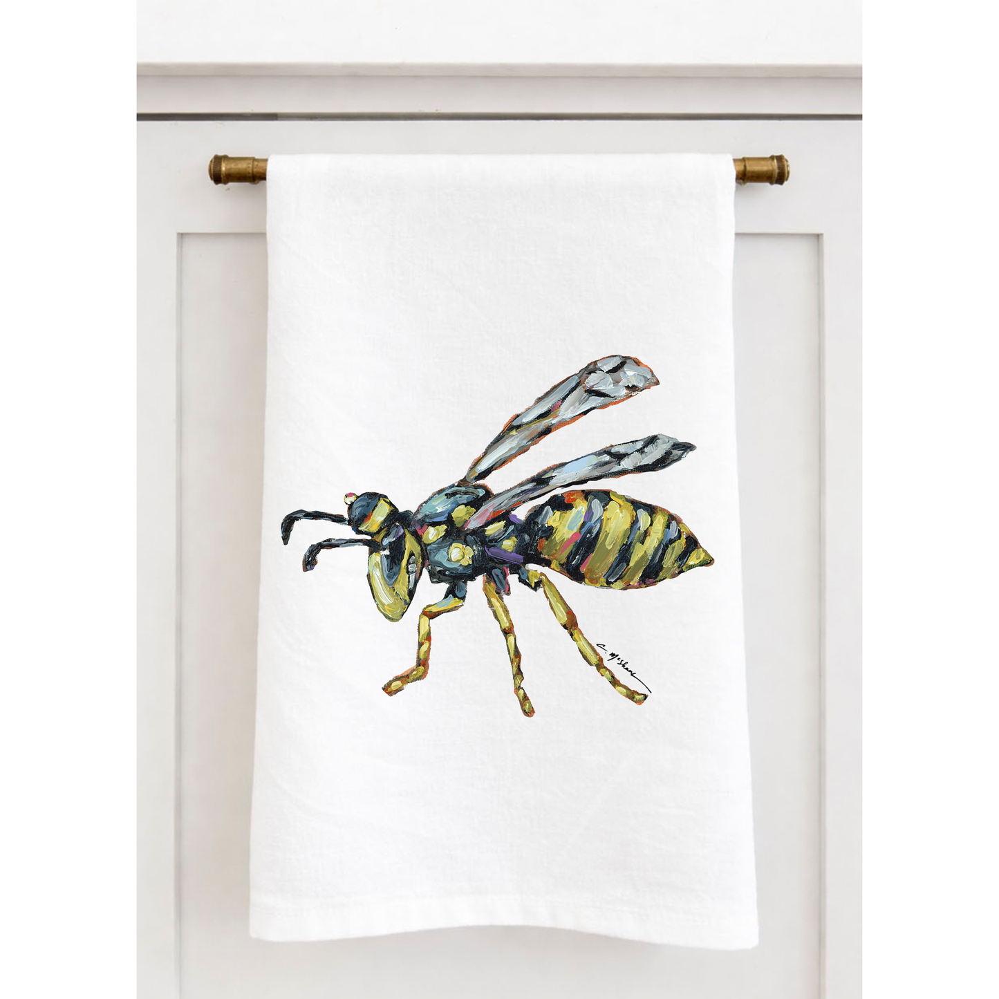 "Yellow Jacket" Tea Towel