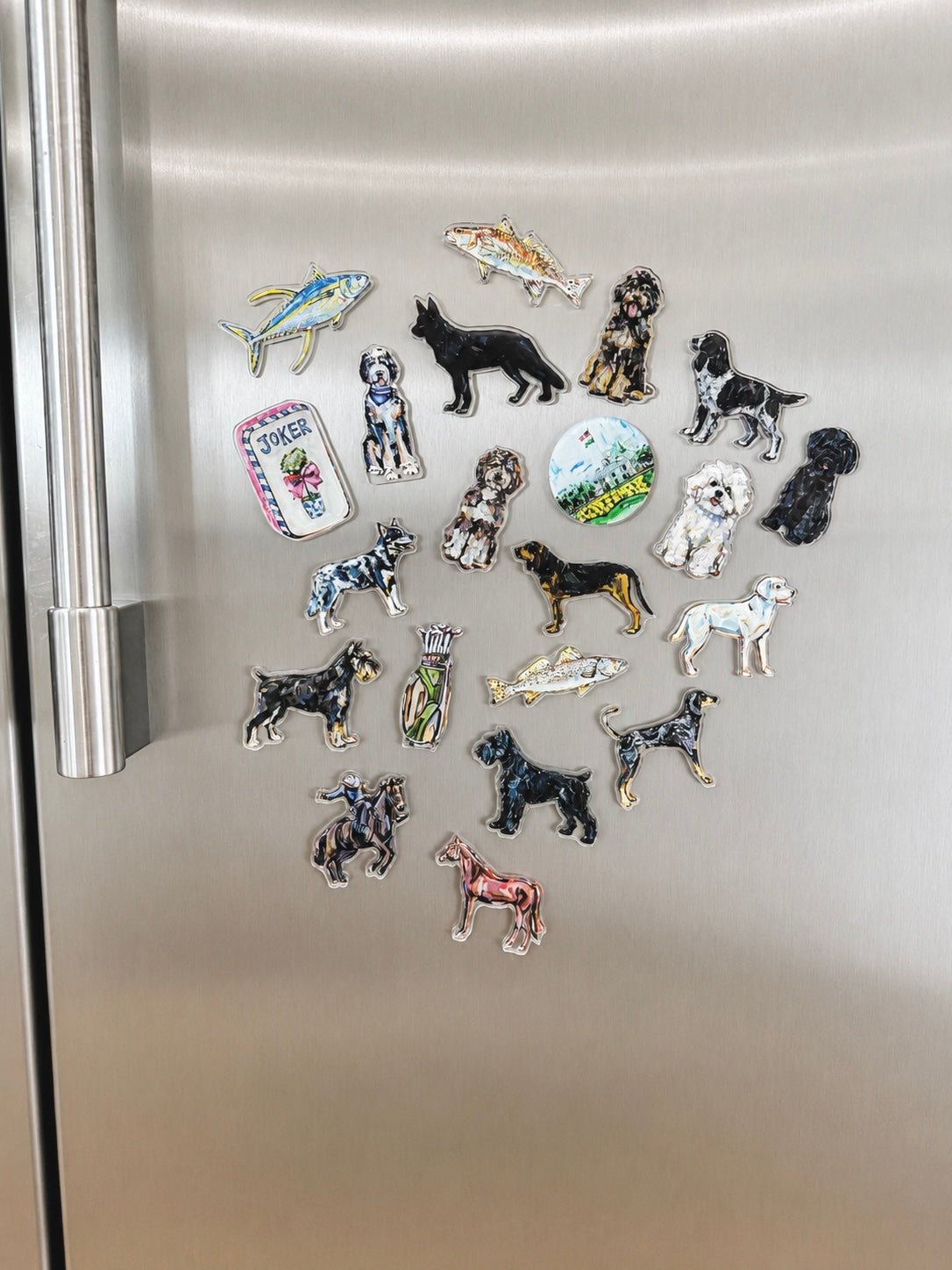 Golfing Acrylic Magnet | Interchangeable Tabletop & Refrigerator Magnet