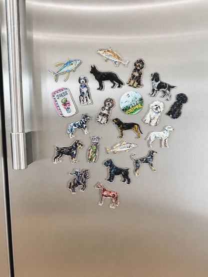 Golfing Acrylic Magnet | Interchangeable Tabletop & Refrigerator Magnet