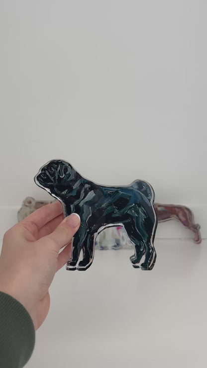 "Pug Black" acrylic