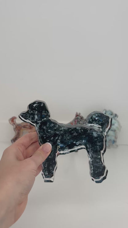 "Poodle Black" acrylic
