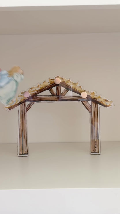Nativity Set ( Case of 4 Boxed Sets) 11-Piece Acrylic Christmas Nativity Set