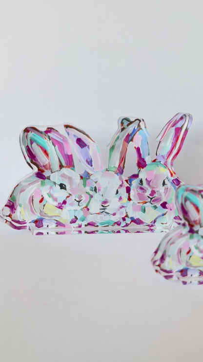 "Hip Hap Hop" bunny acrylic