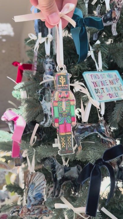 Nutcracker Christmas Acrylic Ornament | Wreath Charm