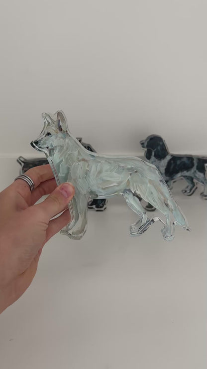 "German Shepherd white" acrylic