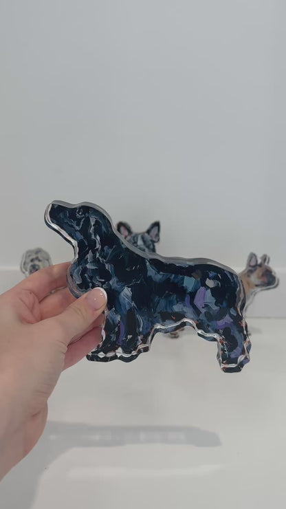 "English Cocker Spaniel (Black)" acrylic