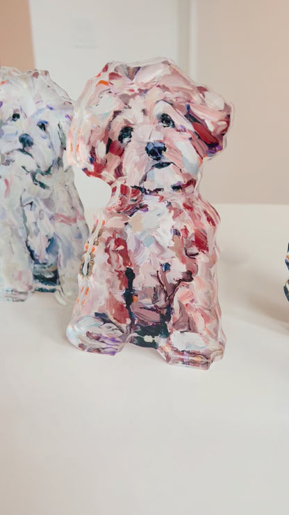 "Maltipoo White" acrylic
